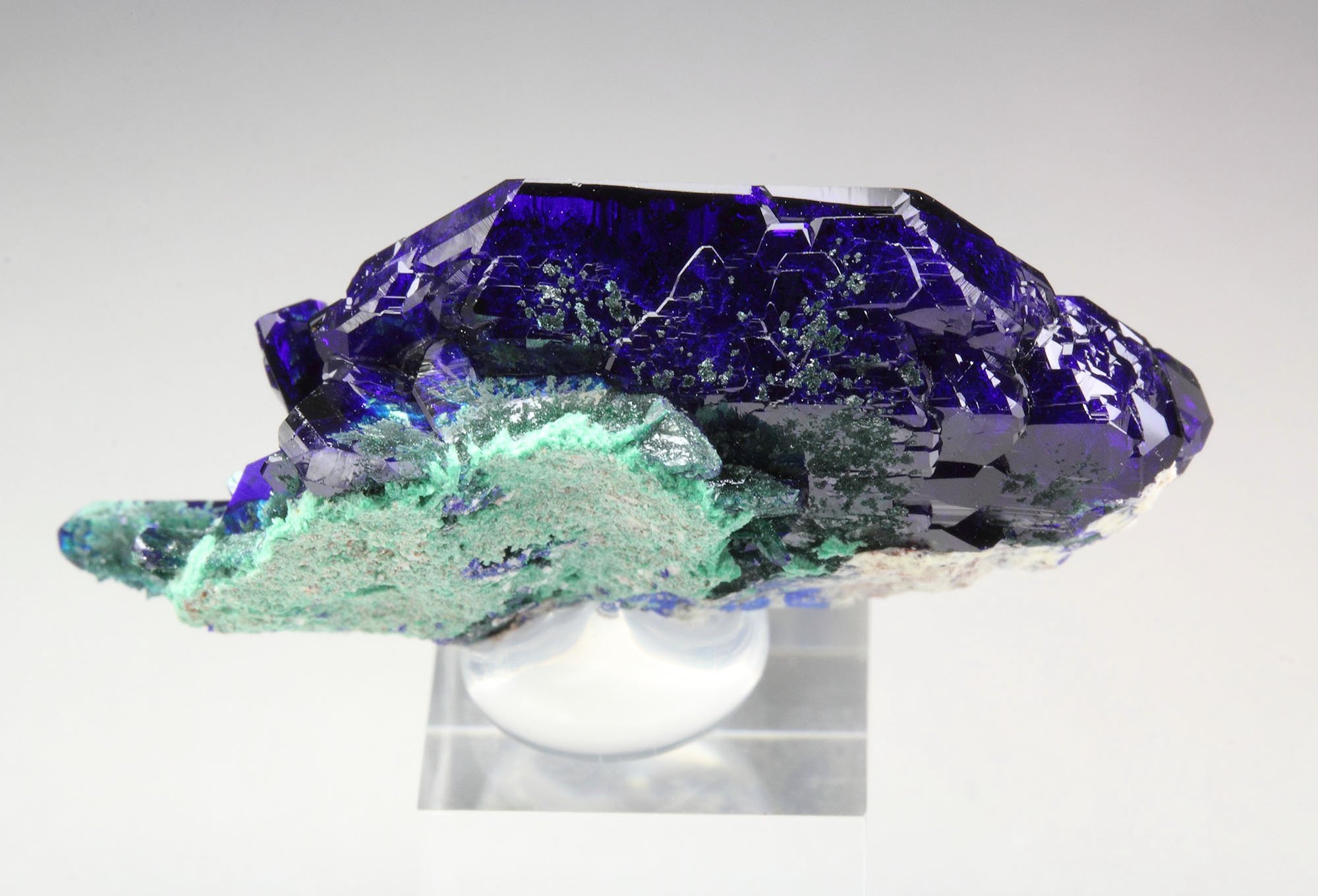 AZURITE, MALACHITE pseudomorph