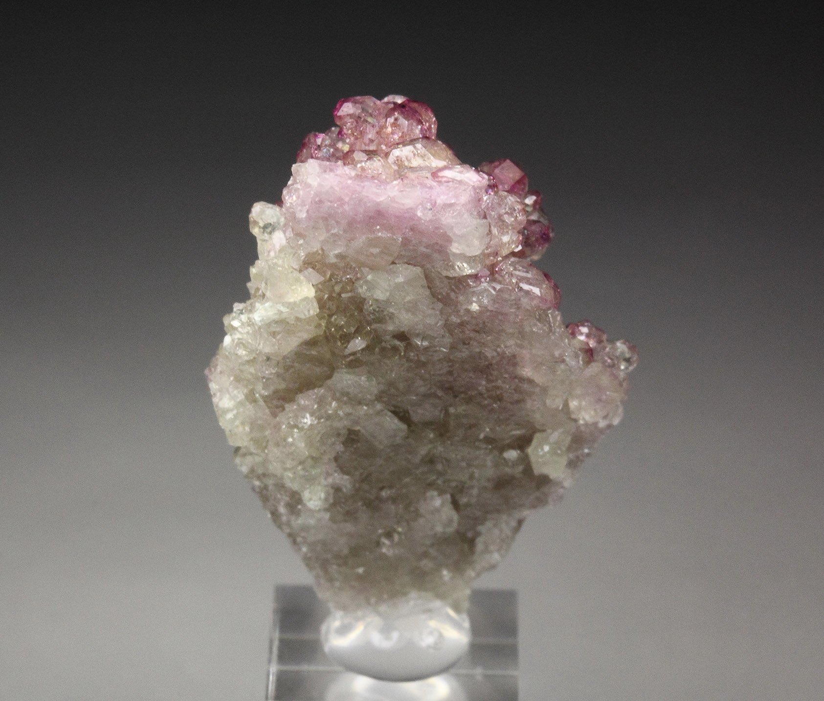 gem VESUVIANITE with RASPBERRY CAPS
