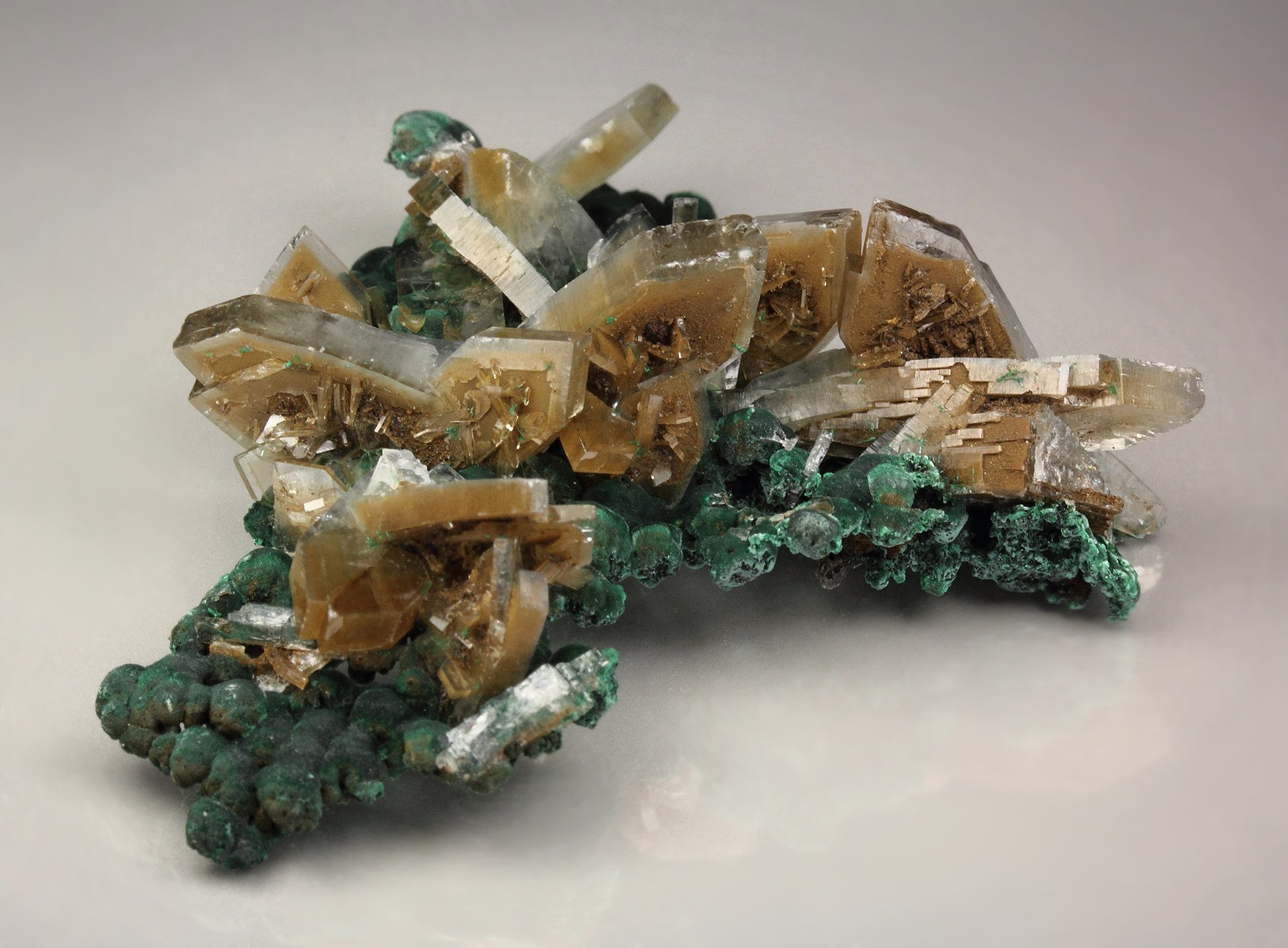 BARYTE, MALACHITE