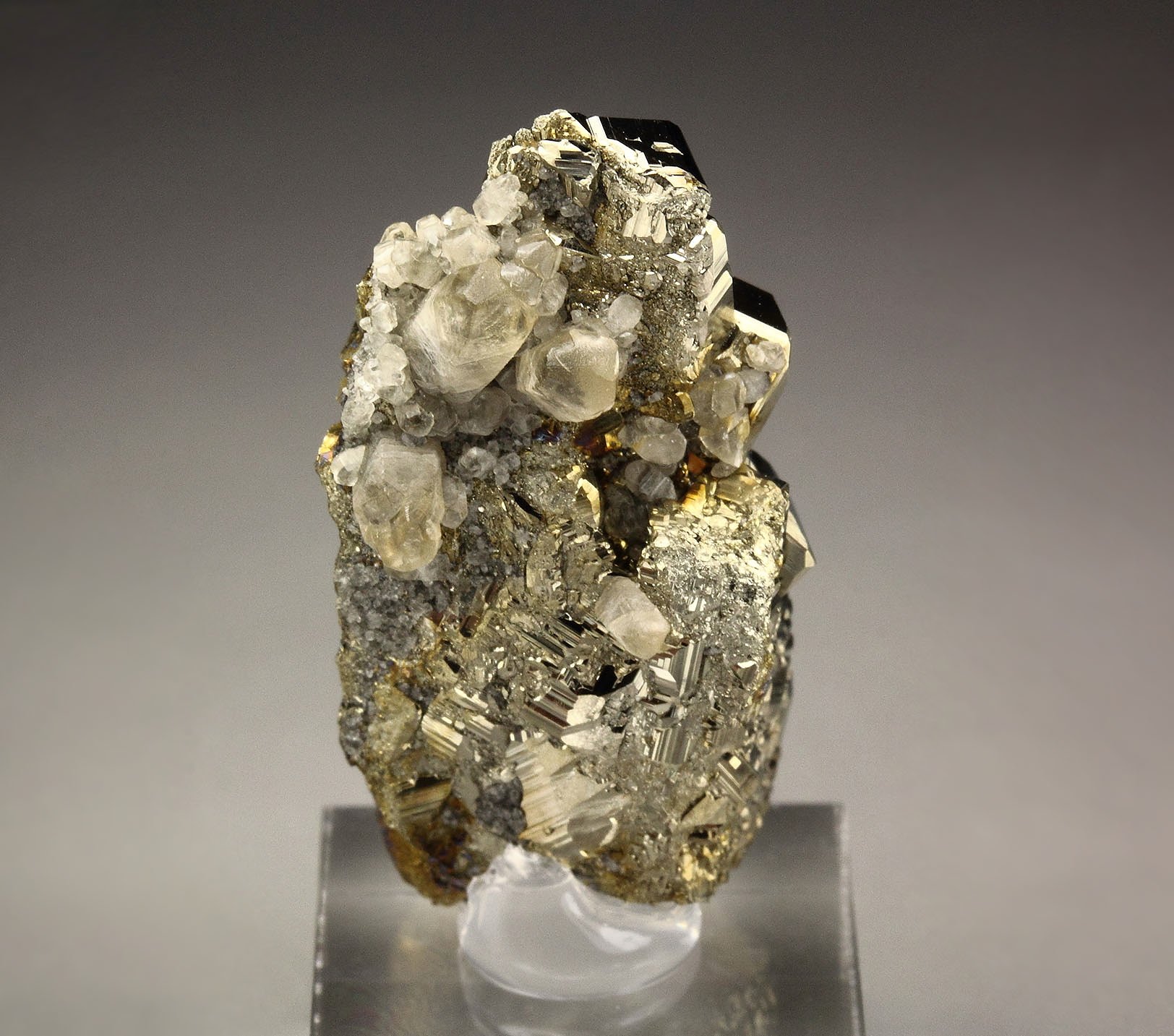 PYRITE, CALCITE