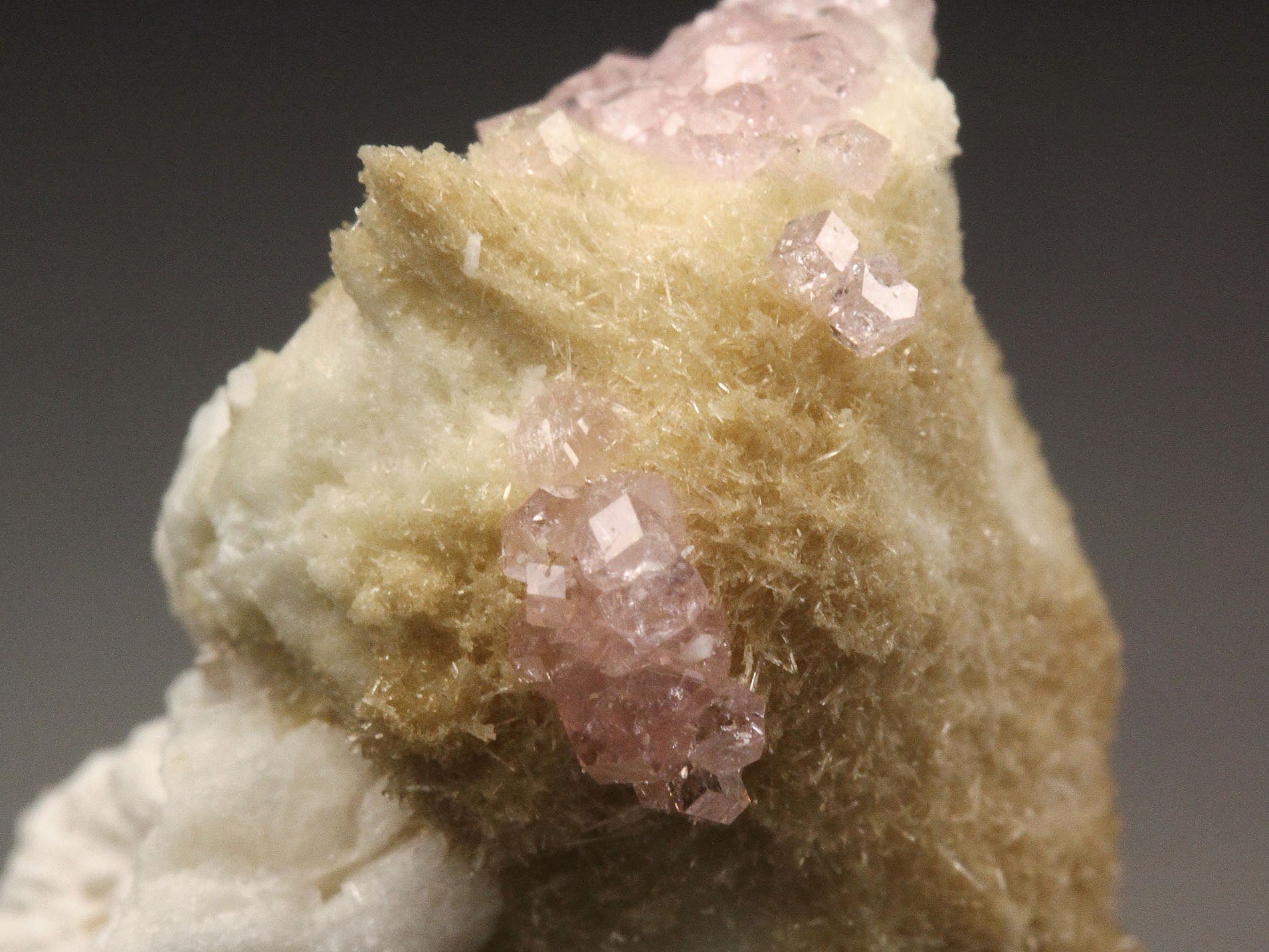 gem pink GARNET var. GROSSULAR, DIOPSIDE, ALBITE