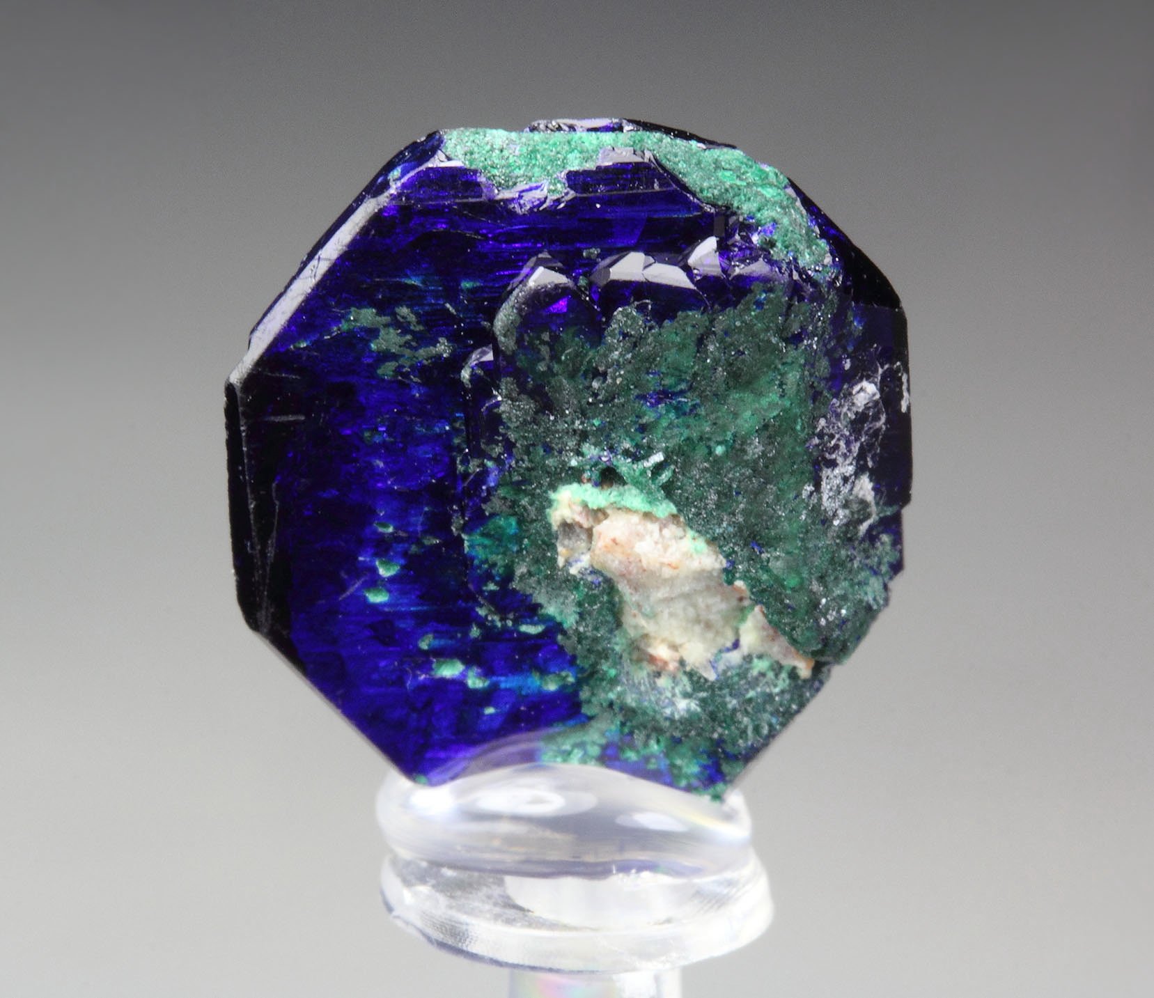 AZURITE, MALACHITE pseudomorph