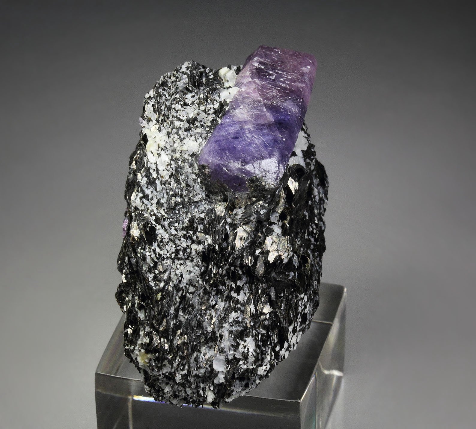 bi-color CORUNDUM var. RUBY, MUSCOVITE