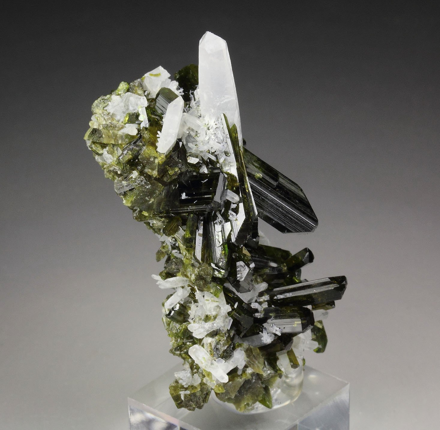 EPIDOTE, QUARTZ